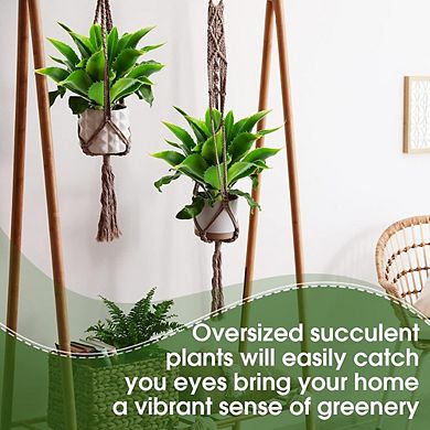 Artificial Succulent Plants Large, Faux Aloe Leaves for DIY Home & Event Decor