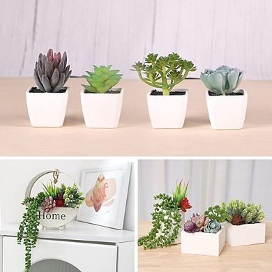 Fake Succulents Mini Artificial Plants, Realistic Textured Decor for DIY Craft