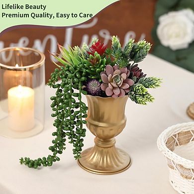 Fake Succulents Mini Artificial Plants, Realistic Textured Decor for DIY Craft