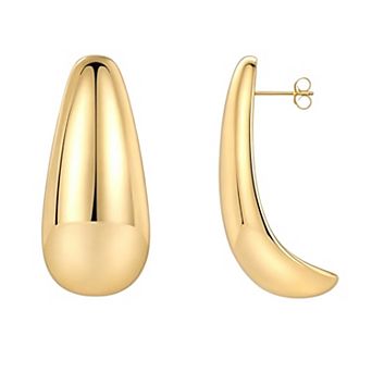14K Gold Plated Hypoallergenic Chunky Teardrop Earrings Gift for Her