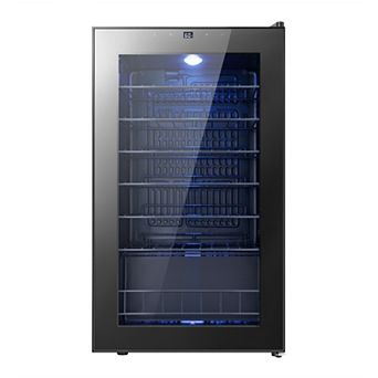 Yeego-Wine Cooler Refrigerator , 34-Bottle Quite Wine Fridge-Freestanding