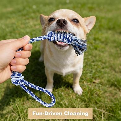 4 Pack Durable Puppy Rope Chew Toys for Teething & Dental Care