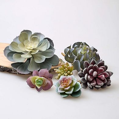 Artificial Succulent Plants Set, Realistic Faux Succulents for DIY Decor