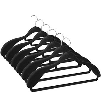 6 Pack Velvet Suit Hangers 360 Rotating Hook Non Slip Space Saving Multi Functional