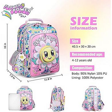 Girls School Backpack Lightweight Kawaii Bookbag for Preschool Kindergarten Elementary School