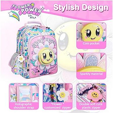 Girls School Backpack Lightweight Kawaii Bookbag for Preschool Kindergarten Elementary School