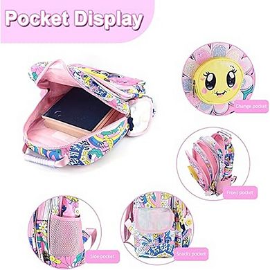 Girls School Backpack Lightweight Kawaii Bookbag for Preschool Kindergarten Elementary School