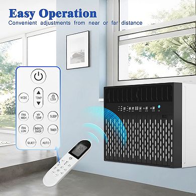 10000 BTU Window Air Conditioner, Quiet Anti-Bacteria Air Conditioner with Dehumidifier