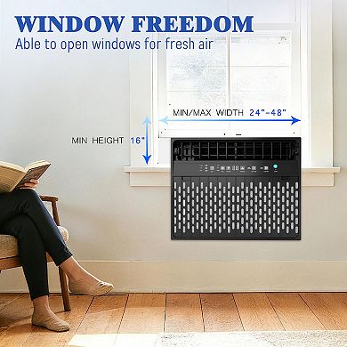10000 BTU Window Air Conditioner, Quiet Anti-Bacteria Air Conditioner with Dehumidifier