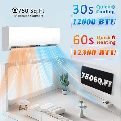12000BTU 230V Mini Split Air Conditioner & Heater