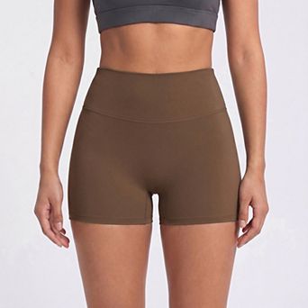 Women's High Waist Workout Biker Shorts Wide Waistband Yoga Training Active Shorts
