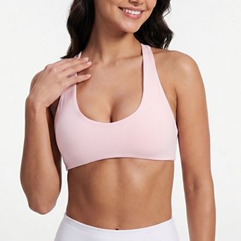 Women's Padded V Neck Sports Bra Tank Top Wide Strap Workout Yoga Crop Top