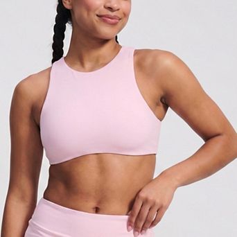 Women's Padded High Neck Racerback Sports Bra Tank Top Workout Yoga Crop Top