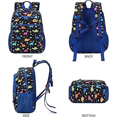 Cute Dinosaur Preschool Backpack Lightweight Water Resistant Schoolbag with Chest Strap