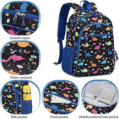 Cute Dinosaur Preschool Backpack Lightweight Water Resistant Schoolbag with Chest Strap