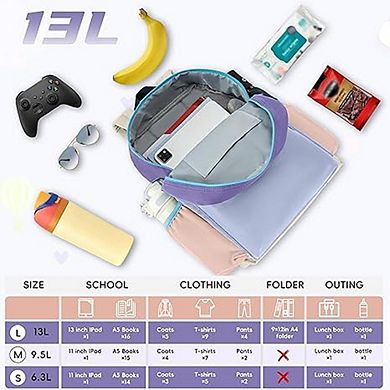 Girls Backpack Kindergarten Elementary School Bookbag Lightweight Durable for Kids