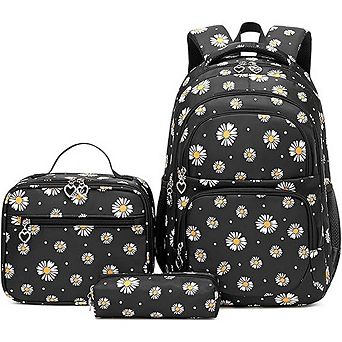 Girls Backpack Set with Lunch Box, School Bookbag 3 pc Set