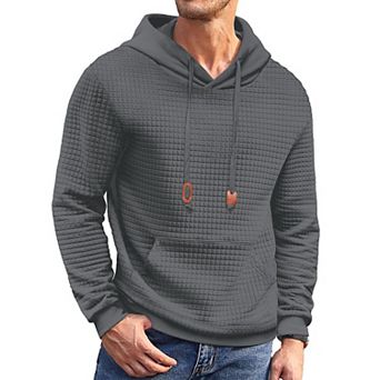 COOFANDY Men' Waffle Knit Hoodies Hipster Casual Hooded Sweatshirt Long Sleeve Pullover Hoodie