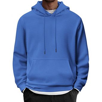 COOFANDY Mens Fashion Pullover Hoodie - Long Sleeve Casual Sweatshirt with Hood and Pocket light