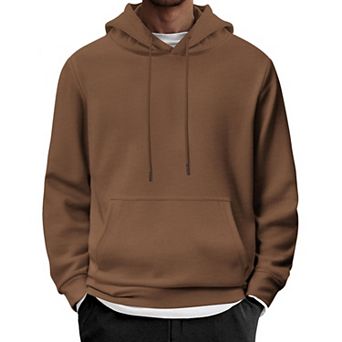 COOFANDY Men's Fashion Pullover Hoodie - Long Sleeve Casual Sweatshirt with Hood and Pocket light