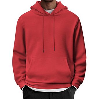 COOFANDY Men's Fashion Pullover Hoodie - Long Sleeve Casual Sweatshirt with Hood and Pocket light