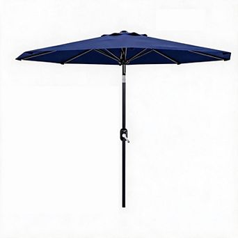 10FT Patio Umbrella with Crank and Tilt, 8 Ribs, for Garden Deck Patio