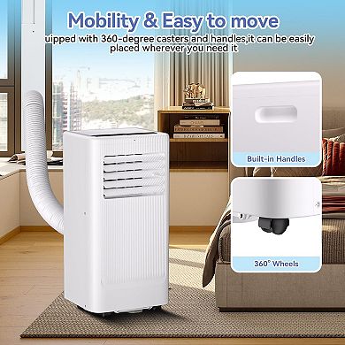 10000 BTU Portable Air Conditioner 3-in-1 Quiet Remote Window Kit Cools 560 Sq Ft