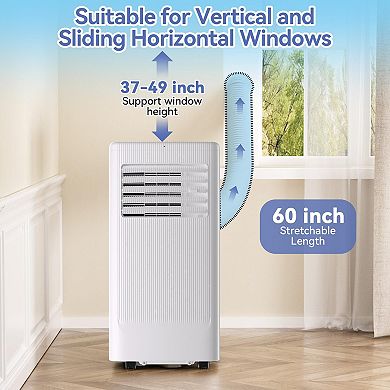 10000 BTU Portable Air Conditioner 3-in-1 Quiet Remote Window Kit Cools 560 Sq Ft