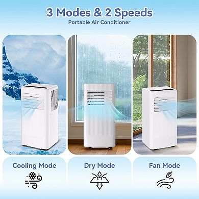 10000 BTU Portable Air Conditioner 3-in-1 Quiet Remote Window Kit Cools 560 Sq Ft