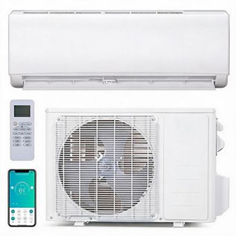 24000 BTU Ductless Mini Split AC Heat Pump 21 SEER2 WiFi Alexa Cools 1500 Sq Ft