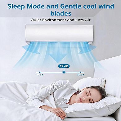 24000 BTU Ductless Mini Split AC Heat Pump 21 SEER2 WiFi Alexa Cools 1500 Sq Ft