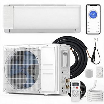 12000 BTU Mini Split AC Heater 21 SEER2 WiFi Remote Quiet Cools Heats 750 Sq Ft