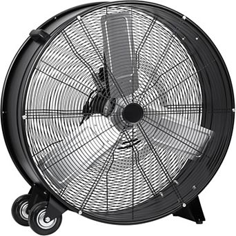 Liyarya 30 Inch High Velocity Drum Fan, 13520 CFM, 2-Speed for Garage, Workshop, Warehouse