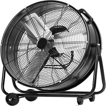 Liyarya 24 Inch Industrial Drum Fan, 10250 CFM, 2-Speed Control for Workshop, Warehouse, Basement