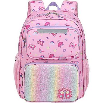 Kids Backpack for Girls, Kindergarten School Bookbag with Lunch Pocket
