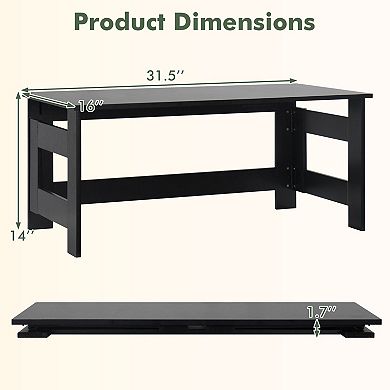 Costway Folding Coffee Table, Portable Low Floor Table with Foldable Legs for Living Room