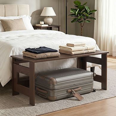 Costway Folding Coffee Table, Portable Low Floor Table with Foldable Legs for Living Room