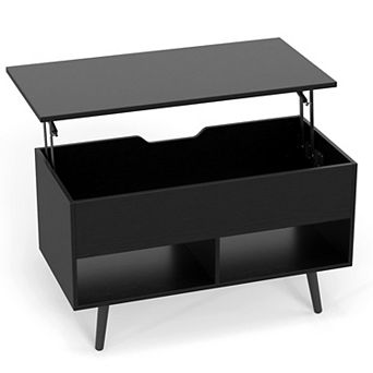 Costway 31.5" Lift Top CoffeeTable ModernTable with Hidden Compartment Wood Legs For Home