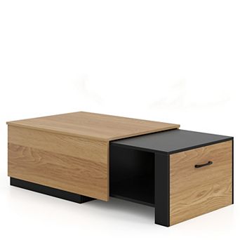 Costway Extendable Coffee table, 21.5”-43.5” Adjustable Length, Low Profile Center Table