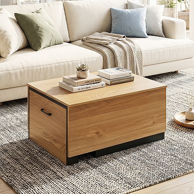 Costway Extendable Coffee table, 21.5”-43.5” Adjustable Length, Low Profile Center Table