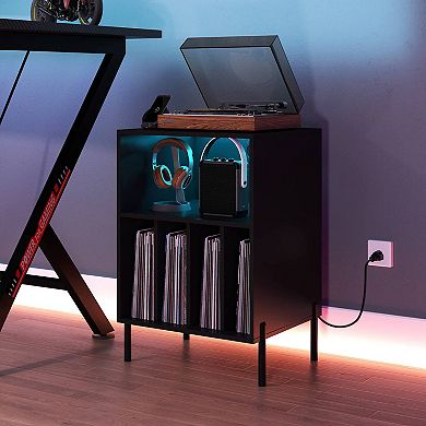Costway Record Player Stand Turntable Stand with Vinyl Storage Holder & Shelf Table