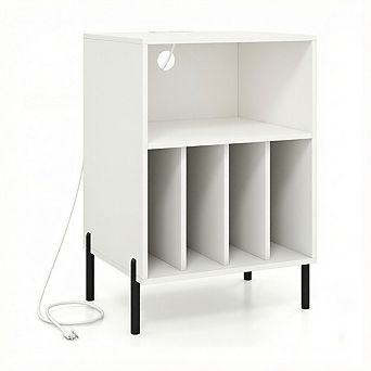 Costway Record Player Stand Turntable Stand with Vinyl Storage Holder & Shelf Table