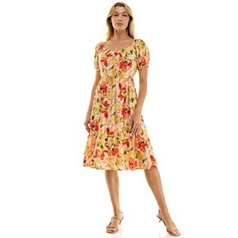 Women's Luxology Lace Up Back Midi Dress