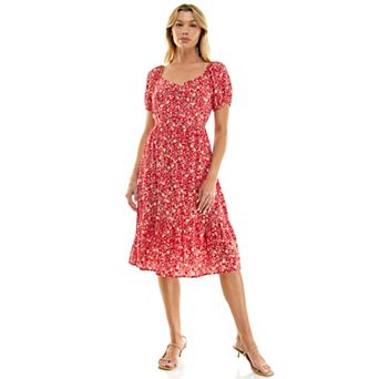 Women's Luxology Lace Up Back Midi Dress