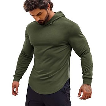 COOFANDY Men's Workout Sweatshirt Long Sleeve Muscle Fit Gym Hoodies Pullover for Men Sportwear