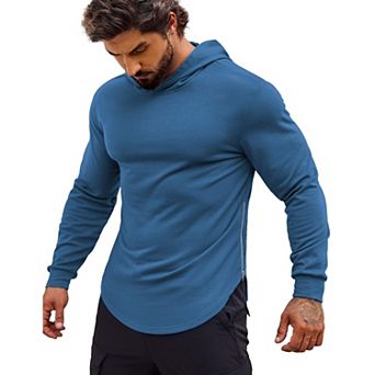 COOFANDY Men's Workout Sweatshirt Long Sleeve Muscle Fit Gym Hoodies Pullover for Men Sportwear