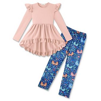 Arshiner Toddler Girl Clothes Long Sleeve Pullover Tops And Leggings Fall Winter Outfit Set