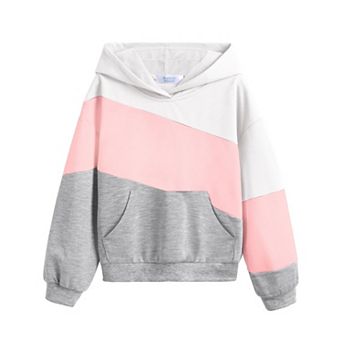 Arshiner Teen Girls Fall Color Block Hooded Sweatshirt with Pockets
