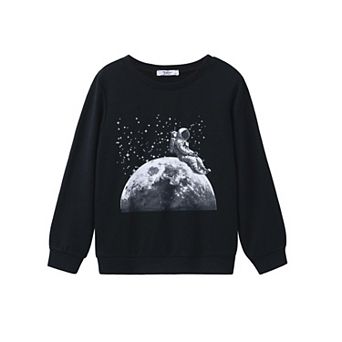 Arshiner Toddler Boys Halloween Crewneck Sweatshirt Long Sleeve Pullover Graphic Shirts For Kids
