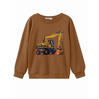 Arshiner Toddler Boys Halloween Crewneck Sweatshirt Long Sleeve Pullover Graphic Shirts For Kids
